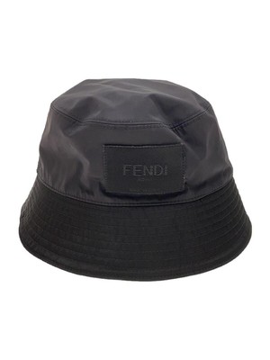 Mens Hats Fendi Rain Hat Hat Blue FF Jacquard Baseball Cap