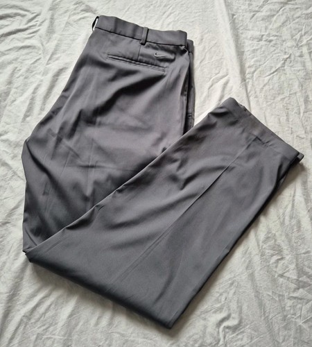 Nike Golf Dri-Fit Men's Trousers Grey Straight Leg Zip Fly W38 L34 Lightweight