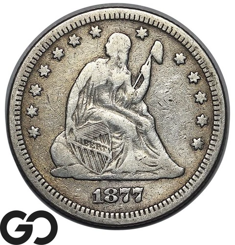 1877 Seated Liberty Quarter