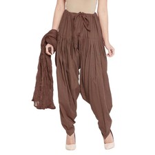 Cotton Salwar Traditional Patiala Salwar with Chiffon Dupatta Free Size