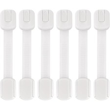 Adjustable Safety Locks 6-Pack No Drilling Required Adhesive Fridge