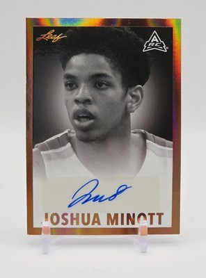 2022 Leaf Basketball JOSHUA MINOTT 1960 Leaf Signatures RC #BW-JM1