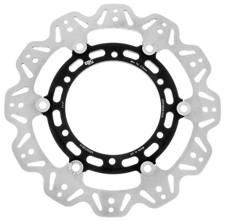 EBC Vee-Rotor - Negro Motocicleta Bicicleta de Calle Watercraft PWC VR2074BLK 61-7389 Foto 3 de 4