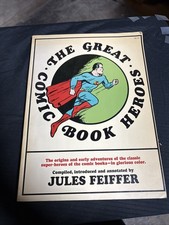 The Great Comic Book Heroes Jules Feiffer 1977 First Paperback Dial Press
