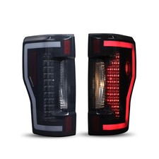Sequential LED Tail Lights Smoke 17-22 Ford F250 F350 F450 Super Duty Lamp Set
