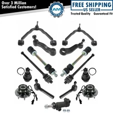 Front Control Arm Ball Joint Sway Bar Tie Rod Hub Steering Suspension Kit 15pc