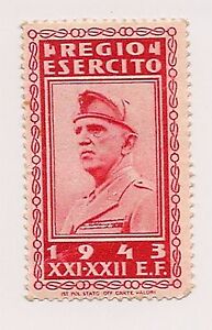 Details About Ww2 Italy Nazi 1943 Stamp Mnh Regio Esercito Royal Army King Victor Emmanuel - 