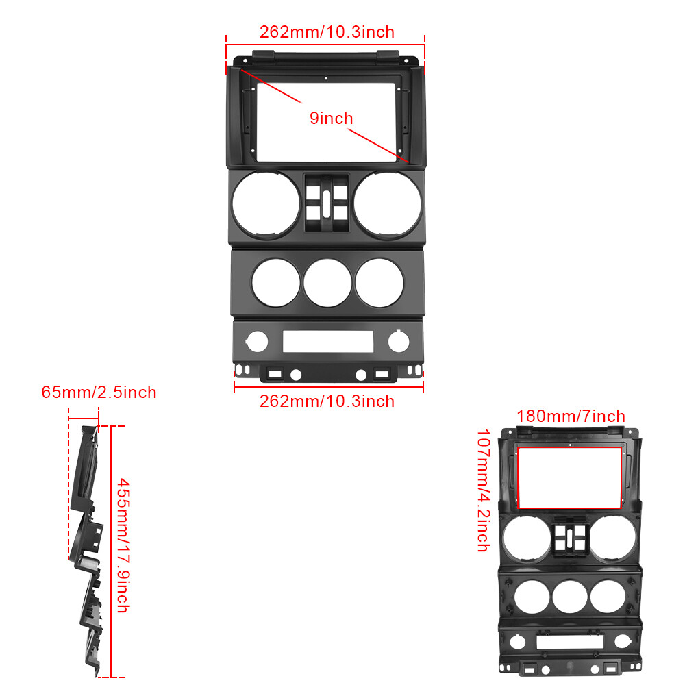 For 2007-12 Jeep Wrangler Android 13 Apple Carplay GPS Navi