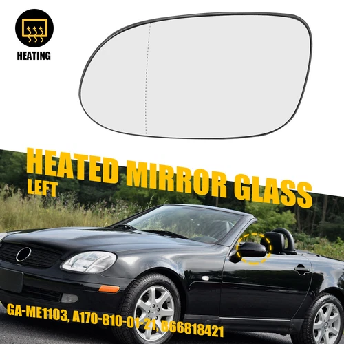 Mirror Glass for 1999-2004 Mercedes-Benz SL500 SLK230 Driver Left Side LH I