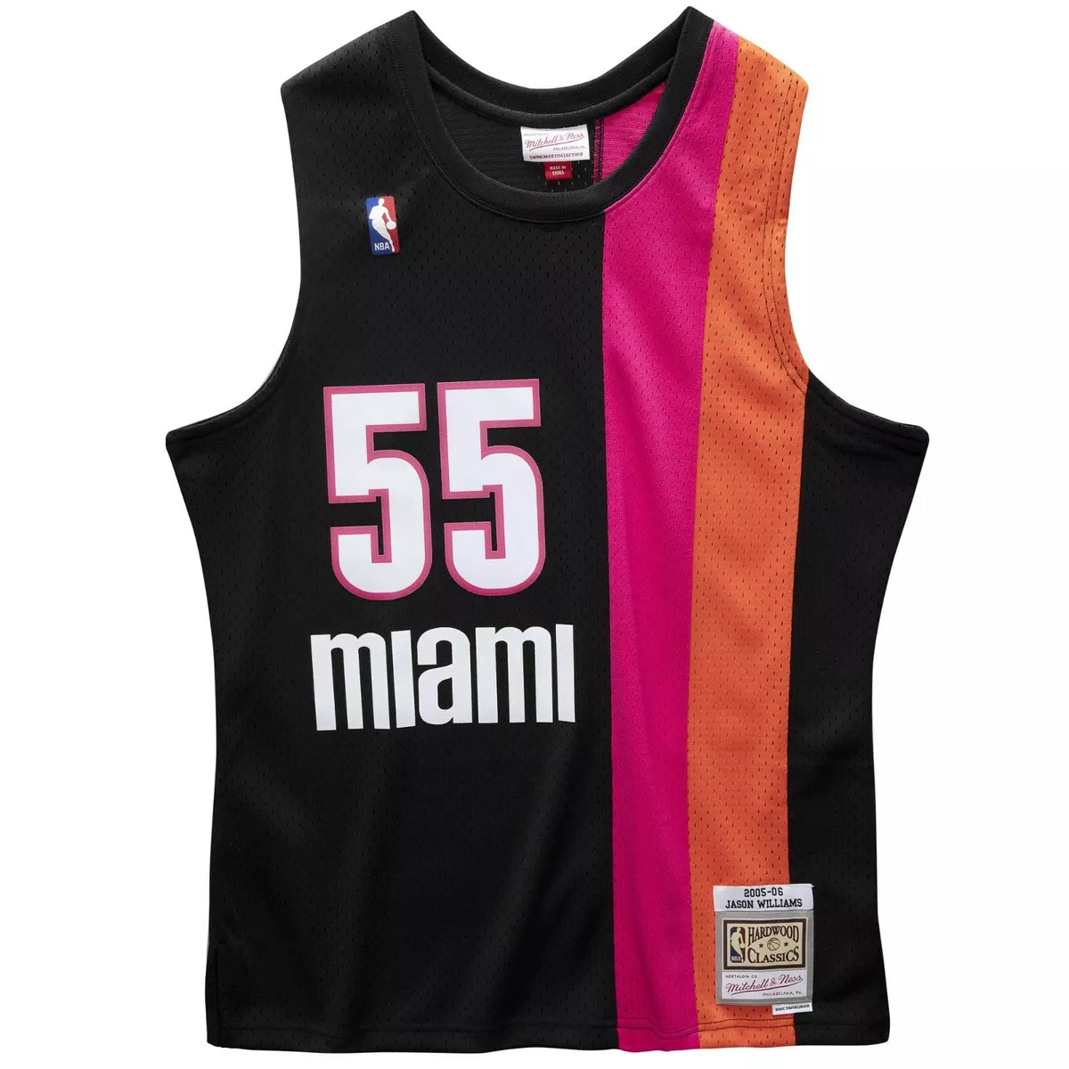 Men's Mitchell & Ness Jason Williams Black/Pink Miami Heat