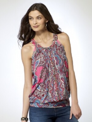 Cache Pink Embellished Blouse Top Size XS