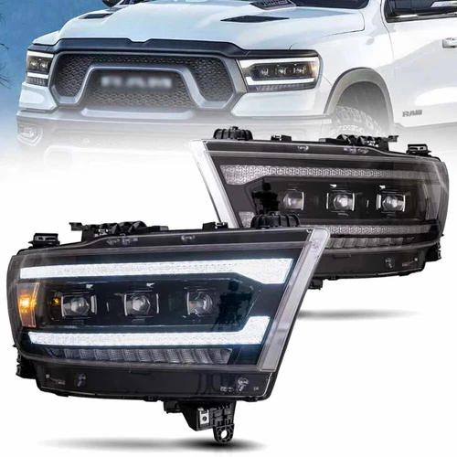 Faros LED para Dodge RAM 1500 2019 2020 2021 2022 2023 2024 con secuencial - Imagen 2 de 10