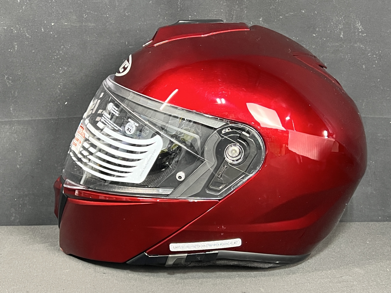 HJC i90 DOT Modular Motorcycle Helmet Wine Red 2XL New Open Box eBay