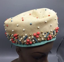 Gwenn Pennington VTG 60s Derby /Church Hat Size 22"