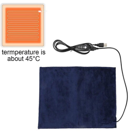 Dog Cat USB Pet Electric Heat Heated Heating Heater Pad Mat Blanket Bed 24*30cm - Picture 3 of 12