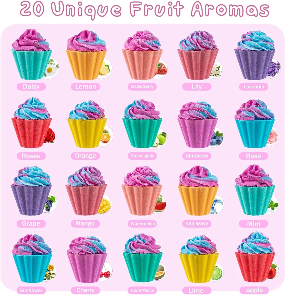 Bombas de baño para niños con unicornio sorpresa en el interior, juego de regalo de 20 bombas de baño para niños, H Foto 2 de 4