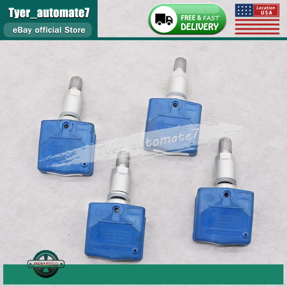 Nissan TPMS Sensors 4-Pack Tire Pressure Sensor TPMS 40700-1AA0C For Nissan Versa, Rogue, Sentra, GT-R Nissan Rogue Versa Sentra Sensor