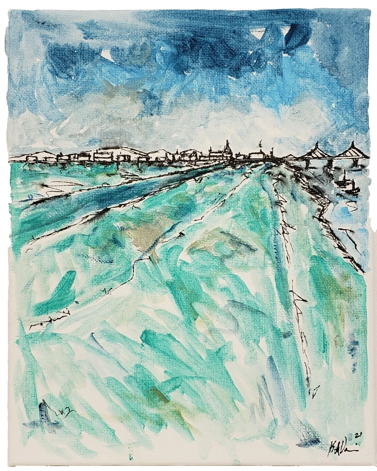 Ink Cartoon Art Paintings