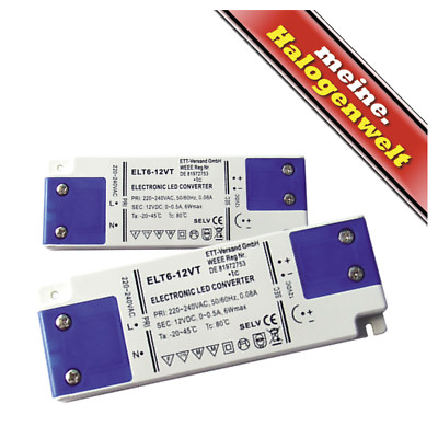 LED-Trafo 1-30W 12V Transformator Flach 18mm Slim 30VA Netzteil Treiber DC 230V