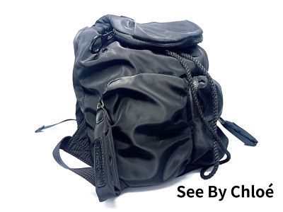 See by Chloe backpack joy lider Black Nylon SBC Authentic