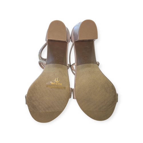 Top Moda Sandals Taupe Rhinestone Women's Size 7 - Picture 7 of 8