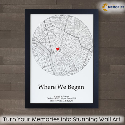 Mapped Memories: Eine kreisförmige Weltkarte gerahmt für den Reiseliebhaber