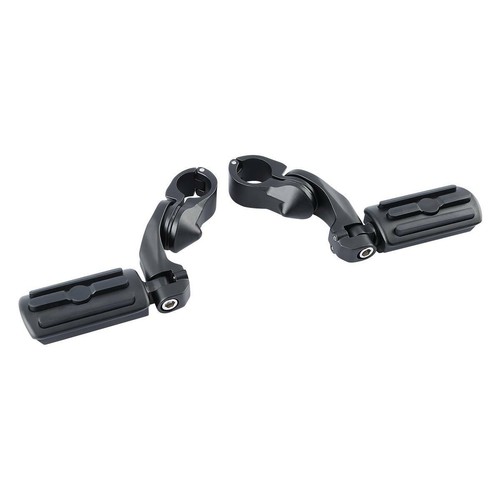 1-1/4" Short Angled Pegstreamliner Highway Engine Guard Foot Pegs For Harley - Chrome & Black