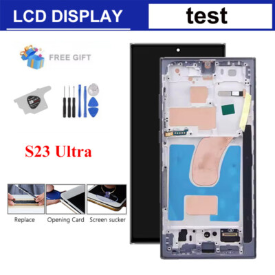 Für Samsung Galaxy S23 Ultra Display LCD Touchscreen Digitizer Rahmen Baugruppe