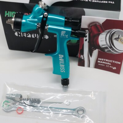 #ad NEW For Devilbiss Spray Gun HVLP Blue 1.3mm Car Paint Tool Pistol 600 ML Blue $83.61