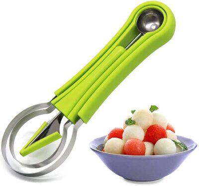 Melon Baller Scoop Set 4 In 1 Stainless Steel Watermelon Cutter Fruit Scooper