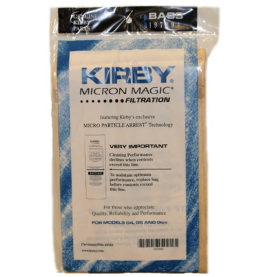 {3} Kirby Micron Magic Vacuum Cleaner Bags # 197394 , 197294