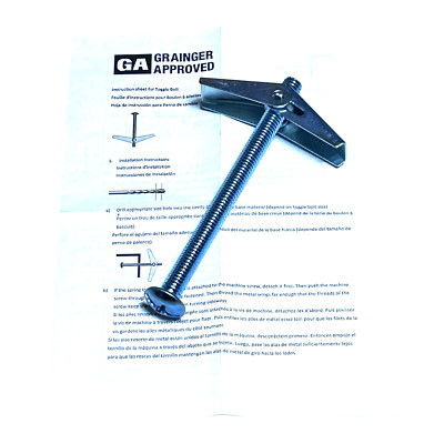 25-pack Wing Nut Toggle Anchor Bolt 3/8''-16'' X 5'' Round Mushroom Head Drywall