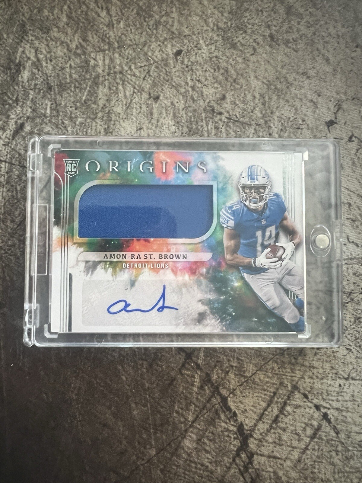 2021 Panini Origins - Rookie Jumbo Jersey Autographs #183 Amon-Ra St. Brown (AU,