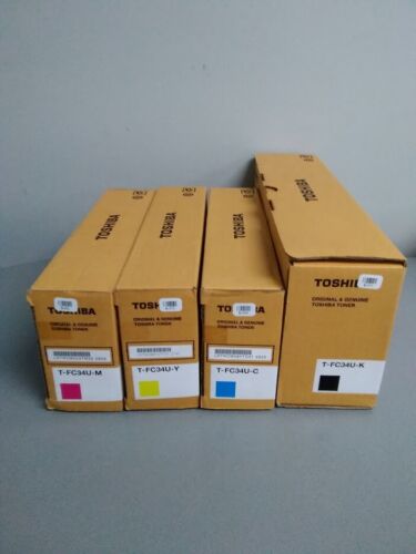 Toshiba T-FC34U-K T-FC34U-C T-FC34U-M T-FC34U-Y E-STUDIO 287 Toner Cartridge set - Picture 1 of 2