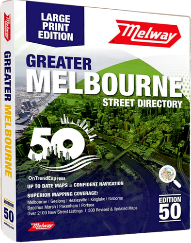 2024 MELWAY Melbourne Street Directory Maps A3 LARGE PRINT Edition 50 IN STOCK - Picture 4 of 6