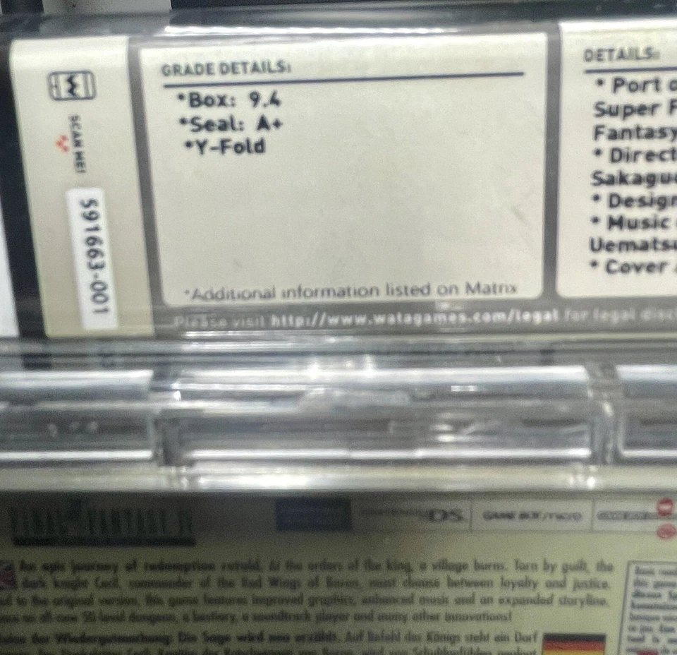 Final Fantasy IV Advance - Game Boy Advanced - Factory Seal - WATA 9.4 A+ Grade - Image 3 of 4