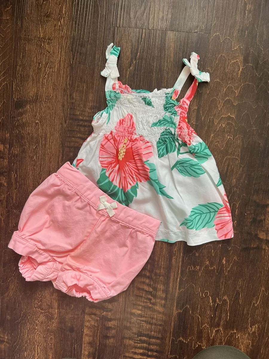 2 Piece Baby Girl Hawaiian Casual Outfit Carter s Size 3M eBay