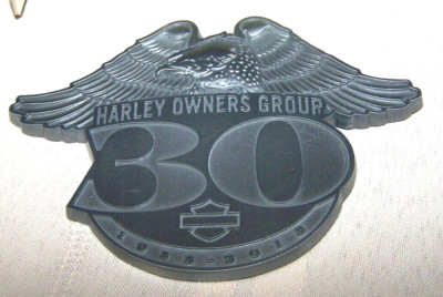 HARLEY DAVIDSON  HOG OFFICER 2013 Big 30th ANNIVERSARY CHAPTER MEDALLION  PLAQUE