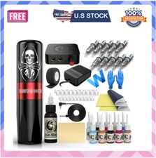 Wormhole Tattoo Kit, Tattoo Gun with 11 Inks, 10 Needles & Power Supply (WTK187)