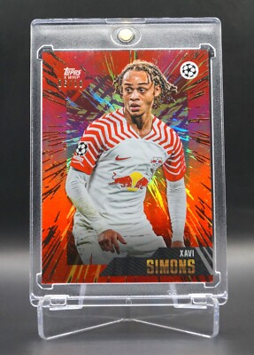 2023 Topps X WHIP UEFA Champions League Xavi Simons Soccer Red #/10 RB Leipzig