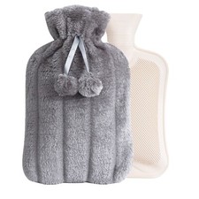Hot Water Bottle With Cover Luxury Soft Fluffy 2L High Quality Rubber Faux Fur