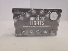 Battery  Operated LED Mini Globe Lights. Indoor use.  4.25ft