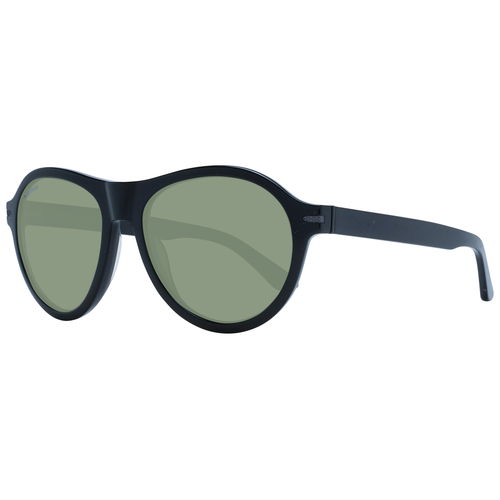 Serengeti Lunettes de Soleil Hommes Rond Noir Vert Teinté SS527001 Danby 56mm - Photo 1 sur 3