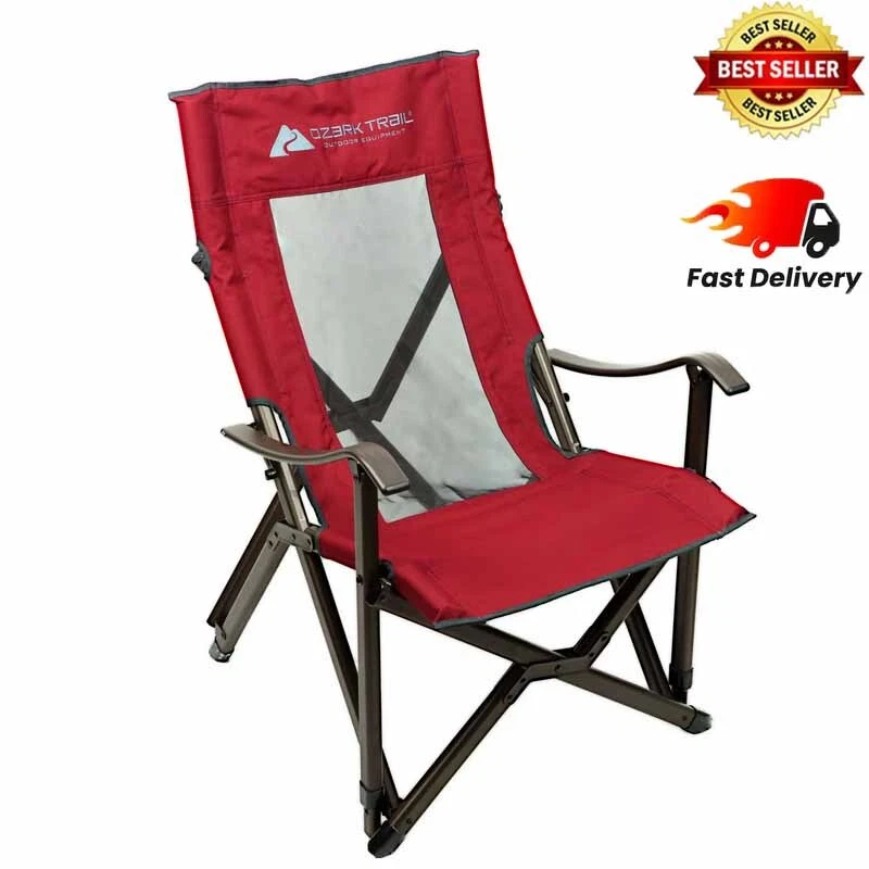 Lightweight Hard Arm Chair Camping Fishing Folding Chair Backyard Outdoor  Heavy