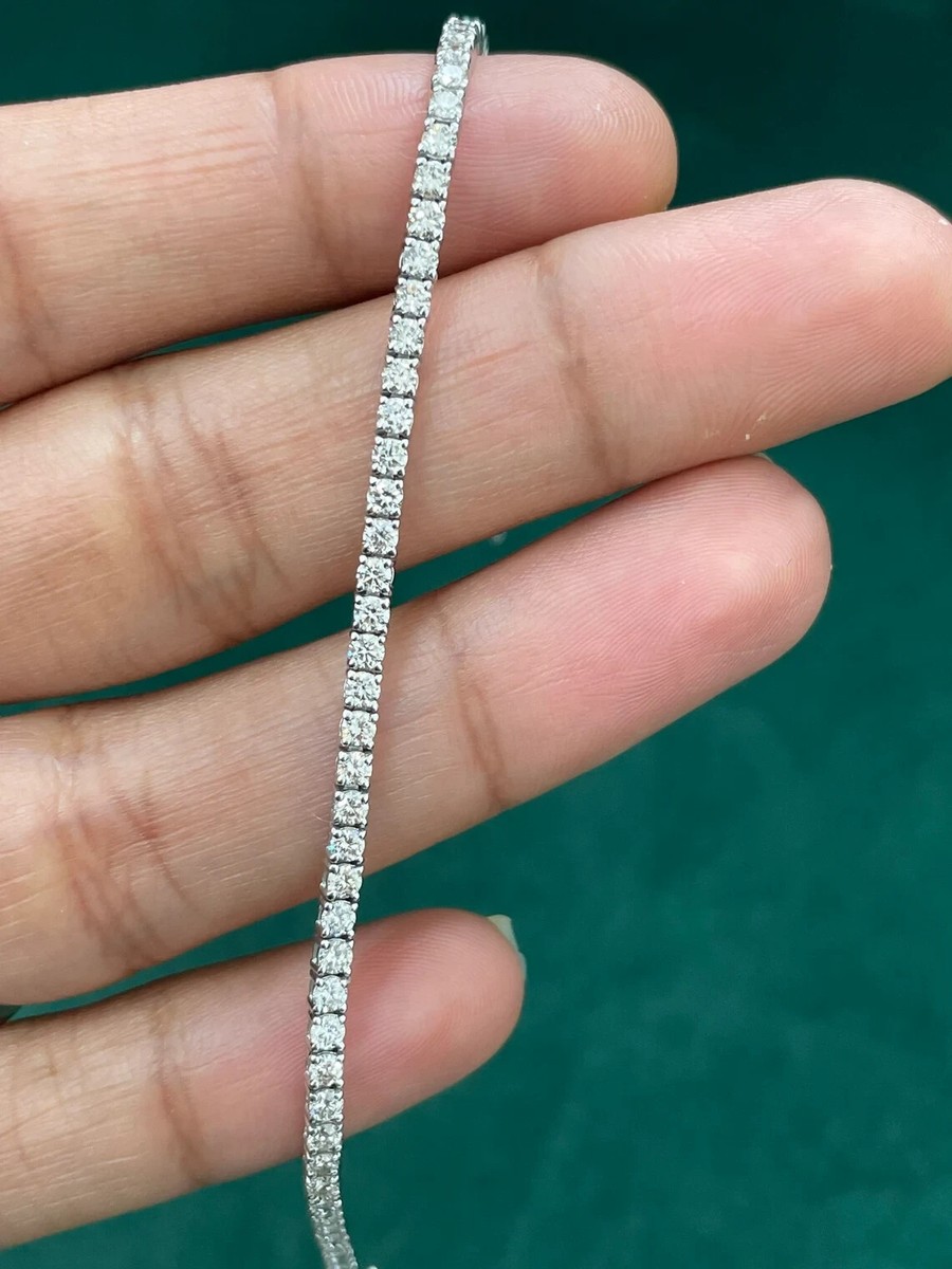 LADIES BRACELET 3.00CT ROUND DIAMOND 14K WHITE GOLD LADIES BRACELET 3.00CT ROUND DIAMOND 14K WHITE GOLD