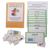 Teacher Made Vocabulary Activity Center Resource Game Multi-Meaning Words
