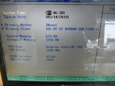 Gateway W340UI Laptop For Parts Posted Bios No Hard Drive Slightly
