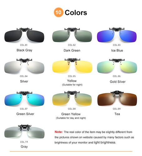 Gafas de sol polarizadas unisex con clip abatibles para hombres y mujeres gafas de protección UV - Imagen 11 de 22