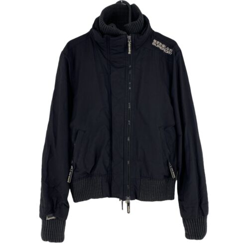 Superdry Professionnel The Windbomber Noir Veste Taille M - Picture 1 of 12