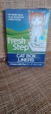 Fresh Step Cat Box Liners 4 Pack with Ties 20 x 13 x 8.75 in